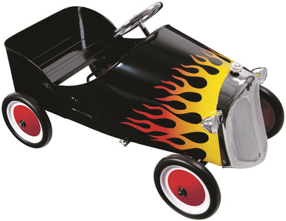 Black Flamed Hot Rod Pedal Car 9705