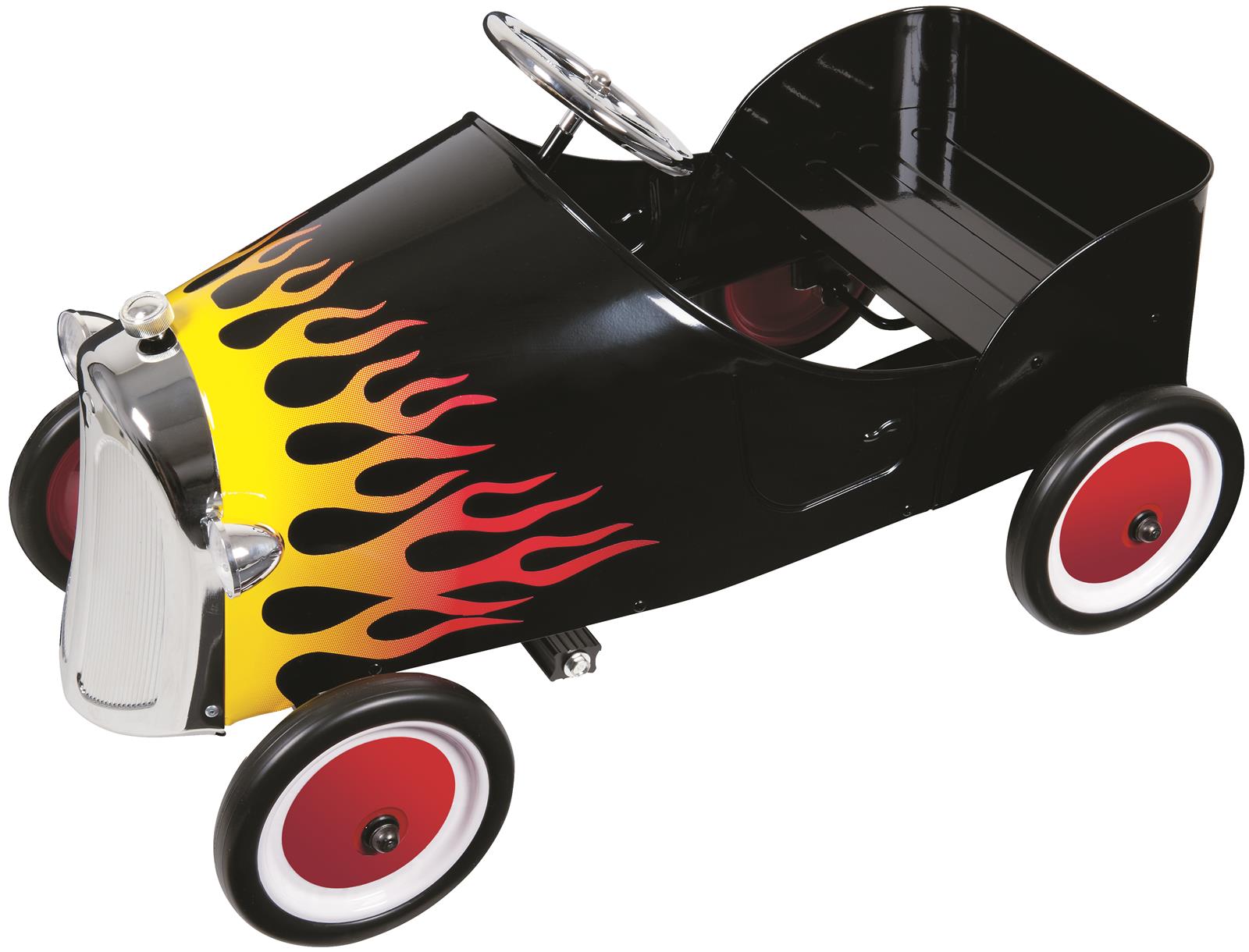 Black Flamed Hot Rod Pedal Car 9705