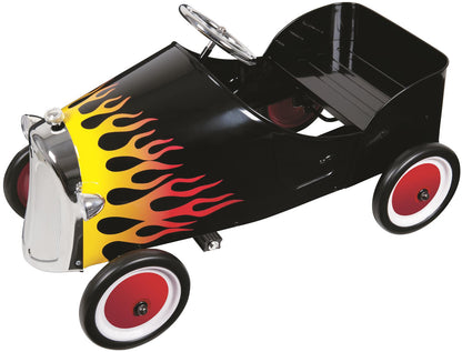 Black Flamed Hot Rod Pedal Car 9705