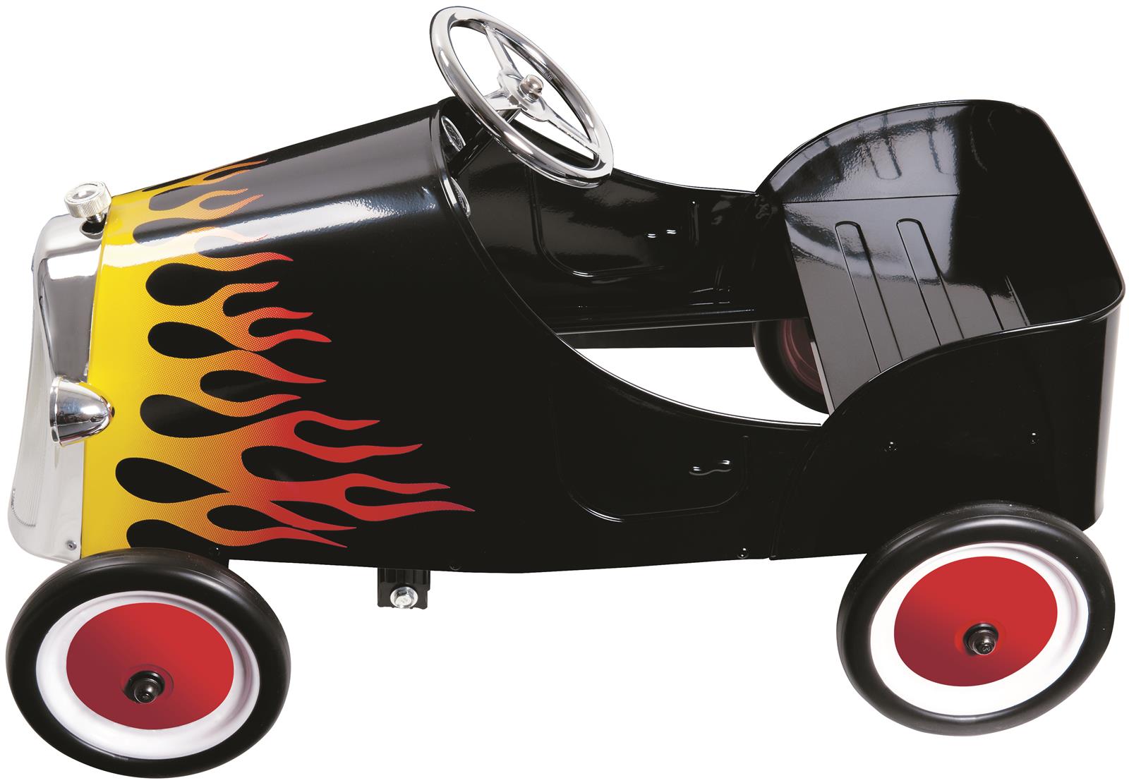 Black Flamed Hot Rod Pedal Car 9705