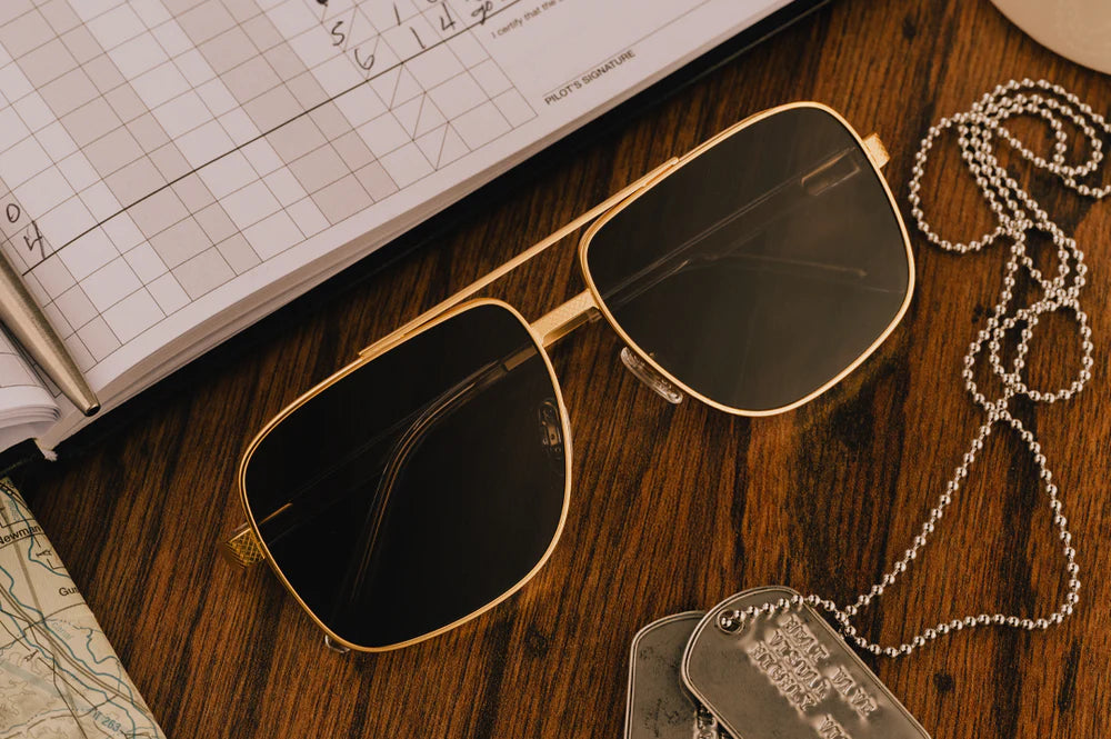 Nimitz Sunglasses: Gold