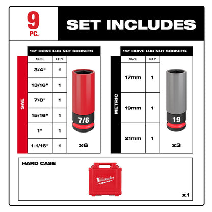 Milwaukee SHOCKWAVE Impact Duty Lug Nut Sockets 49-66-7832