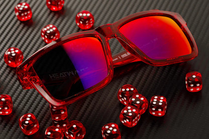 VISE Z87 Sunglasses Neon Red Frame