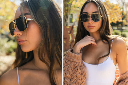 Nimitz Sunglasses: Gold