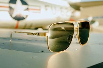 Nimitz Sunglasses: Gold