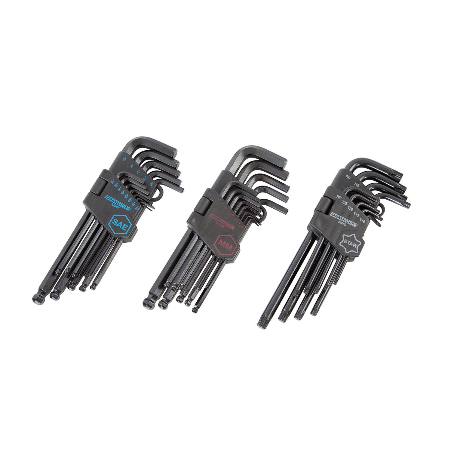 OEM Automotive Tools 35-Piece SAE, Metric, and Star Hex Key Sets 24249