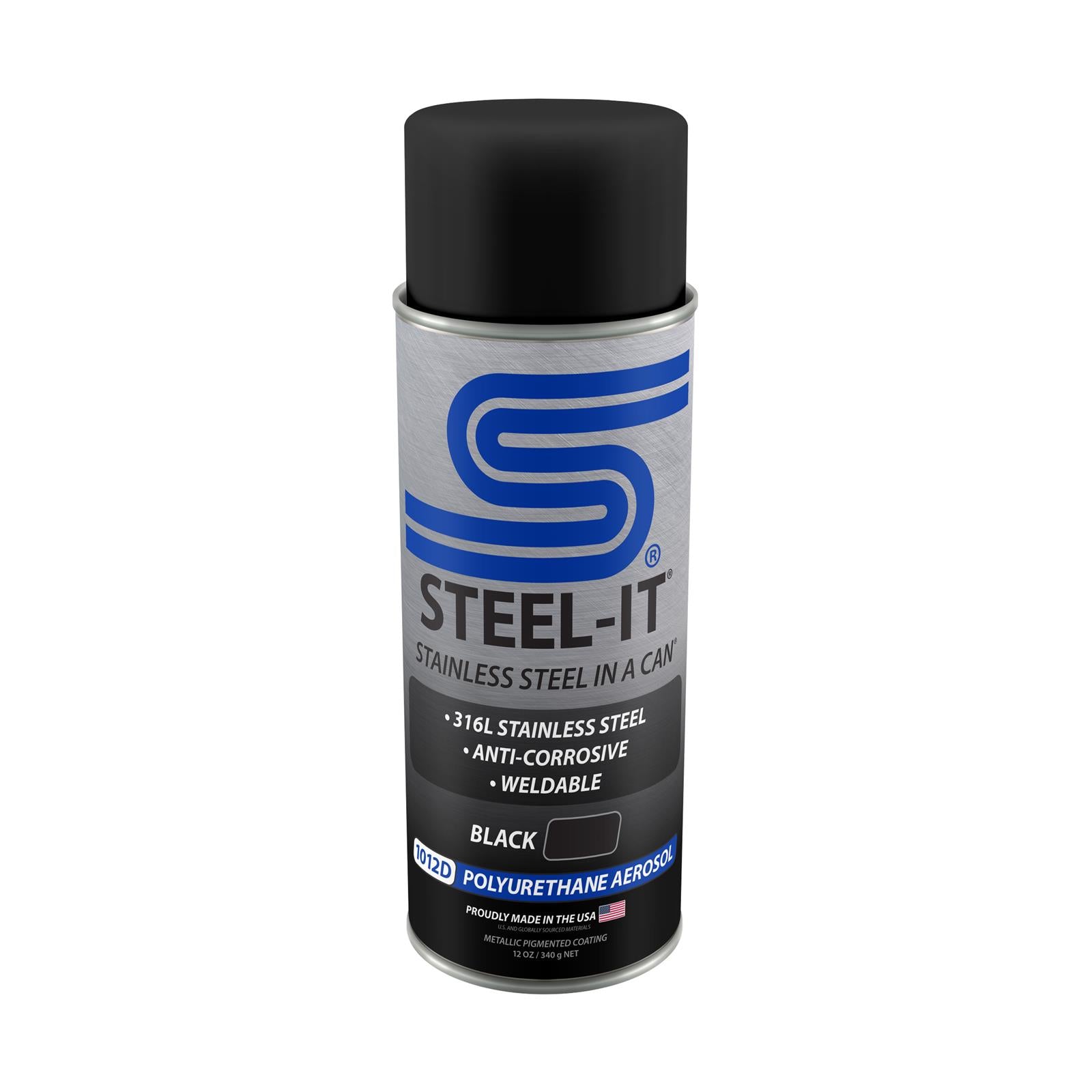 Steel-It Polyurethane Topcoats 12 Oz. Matte Black